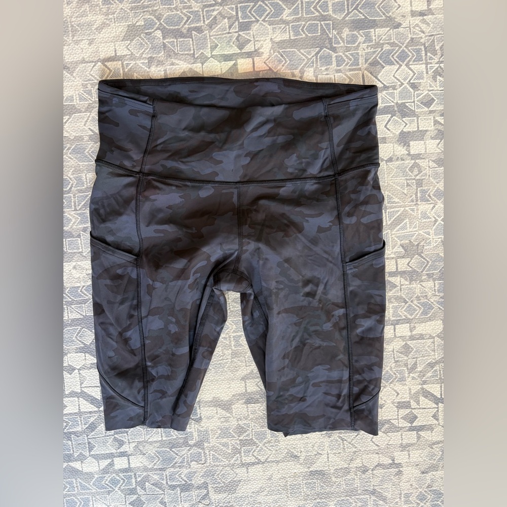 Lululemon Camo Fast and Free High-Rise Short 8”